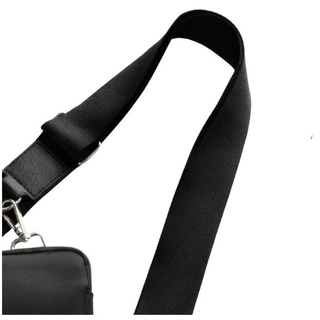 bandoulière pour sac de promenade noire réglable