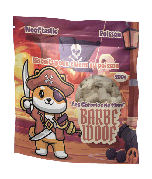 Biscuits chiens au poisson naturels Barbe Woof
