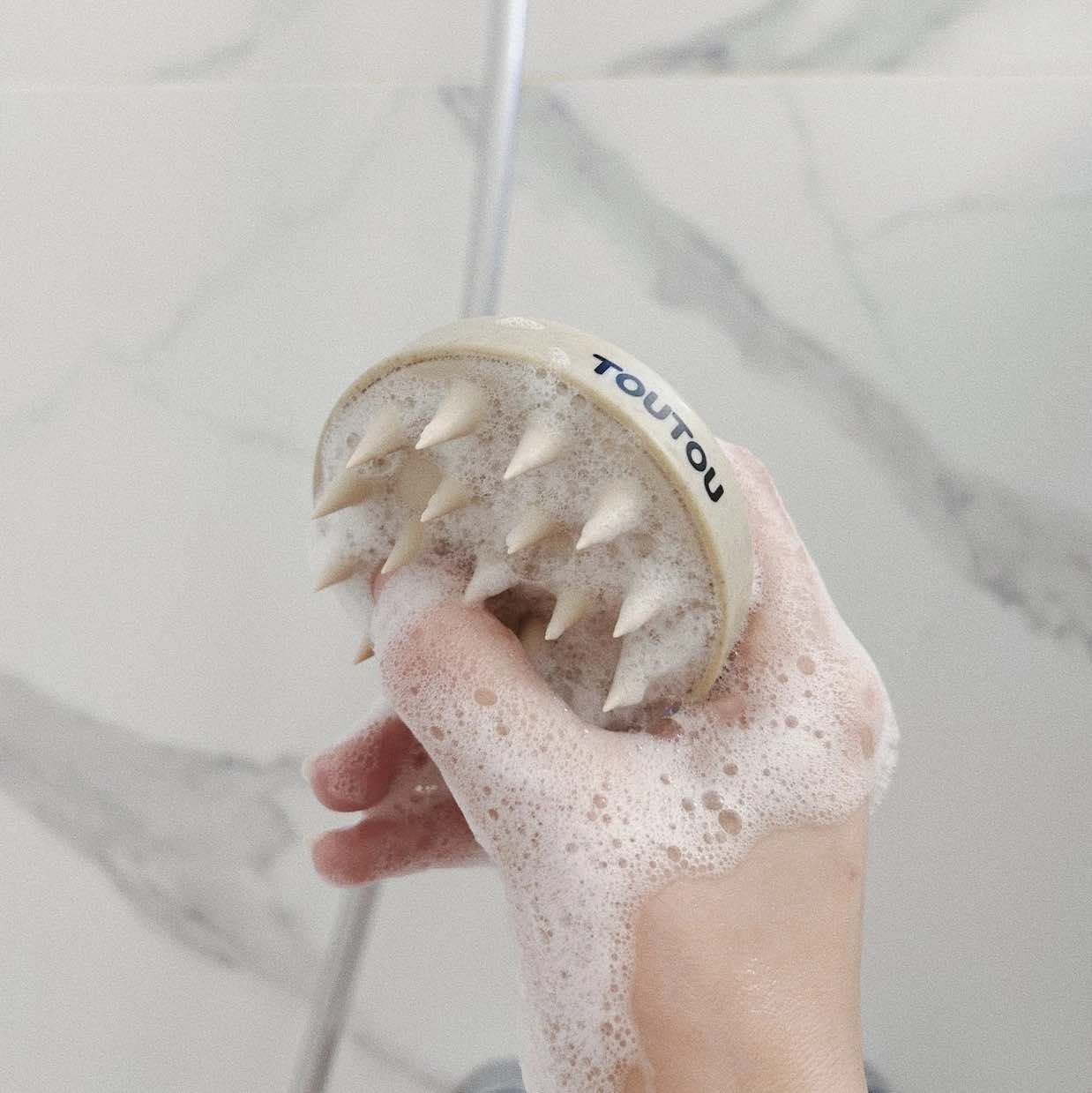 Brosse douche chien avec picots souples