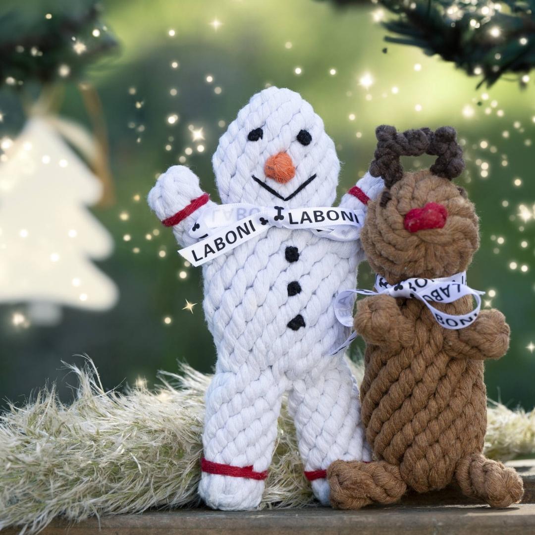 Offrir en cadeau de noël à son chien des jouets en corde Laboni