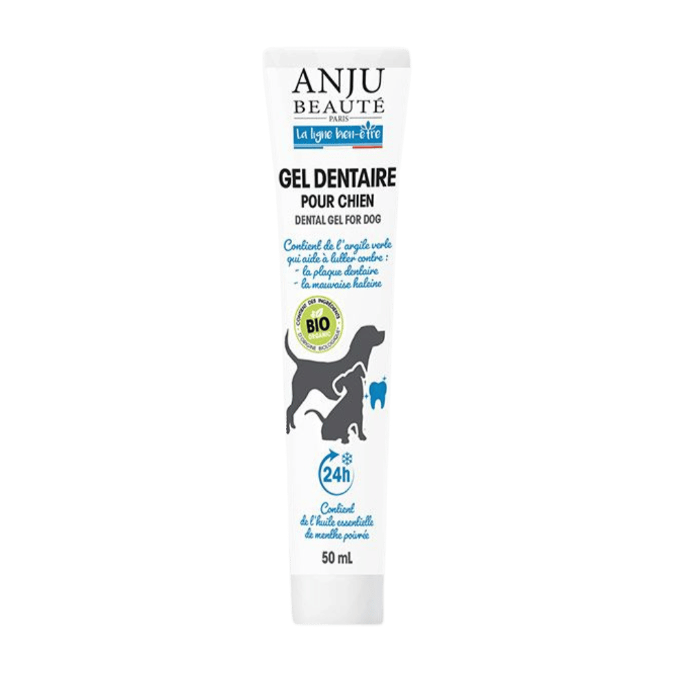 Dentifrice chien bio à la menthe poivrée et argile verte