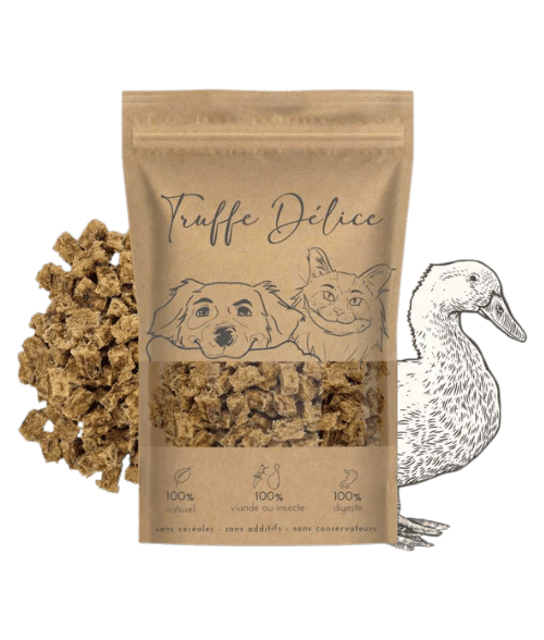 Friandises pour chien au canard, idéales pour l’éducation et la récompense