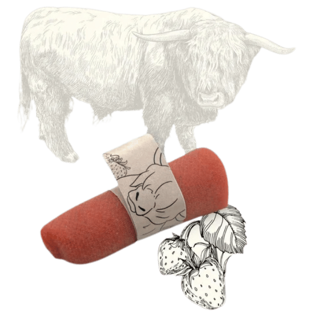 Fromage de yak pour chien avec fraises naturelles
