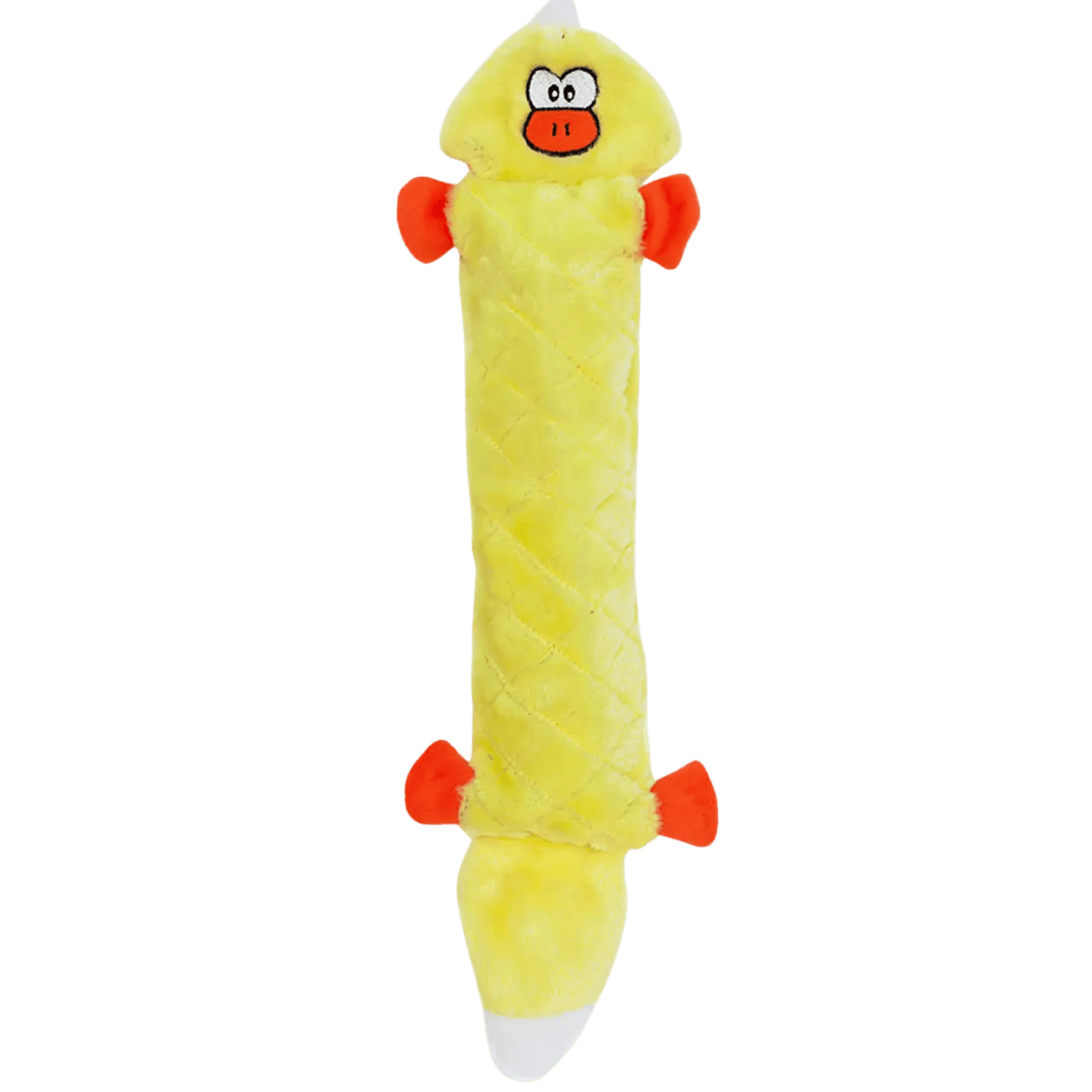 Jouet chien qui couine ZippyPaws Jigglerz Duck – canard résistant sans rembourrage