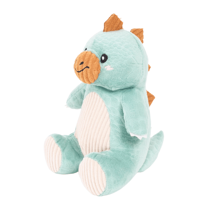 Jouet dinosaure pour chien ZippyPaws ecoZippy Stégosaure avec tissu embossé et couineur rond