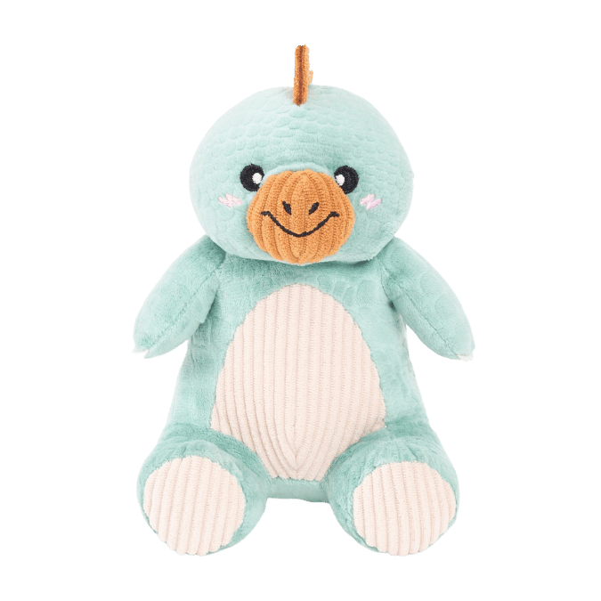 Jouet dinosaure pour chien ecoZippy Stégosaure avec textures variées et rembourrage recyclé