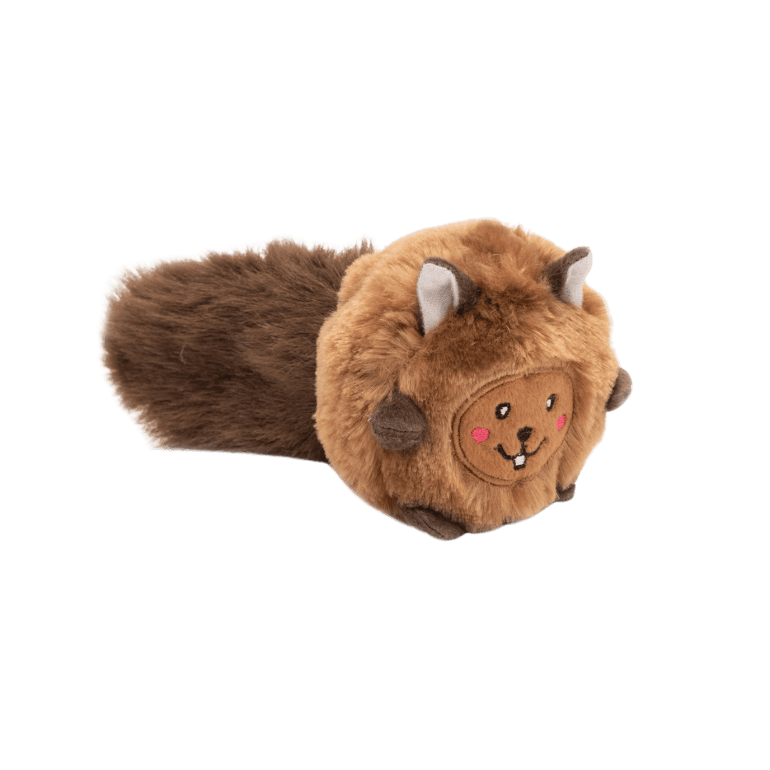 jouet écureuil chien ZippyPaws Bushy Throw marron
