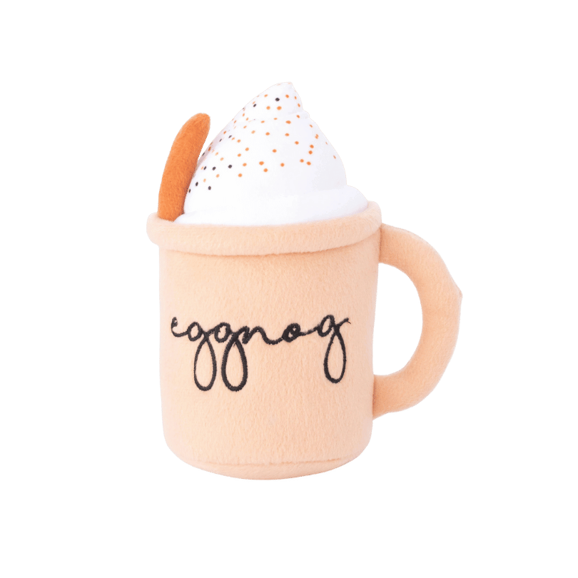 Jouet peluche Eggnog pour chien ZippyPaws festif avec deux couineurs
