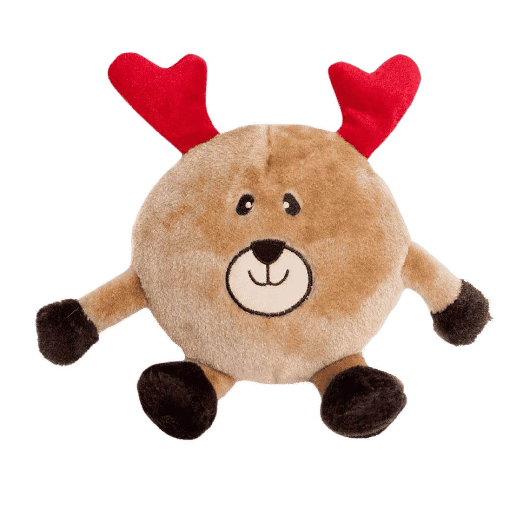 Jouet renne de Noël pour chien Holiday Brainey ZippyPaws avec squeaker