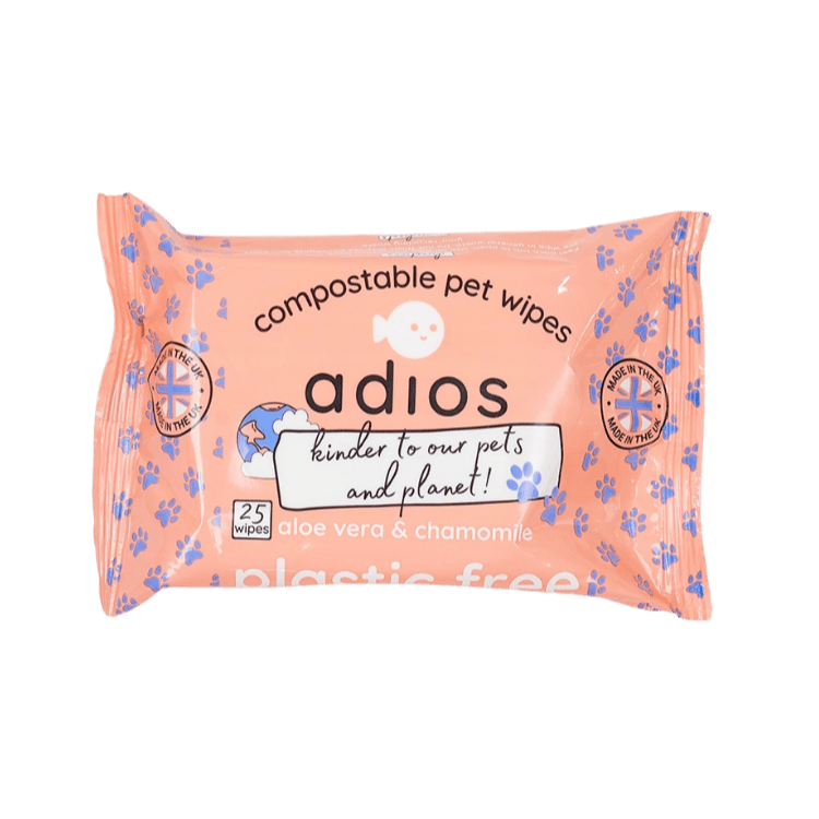 Lingette nettoyante pour chien compostable en pack de 25