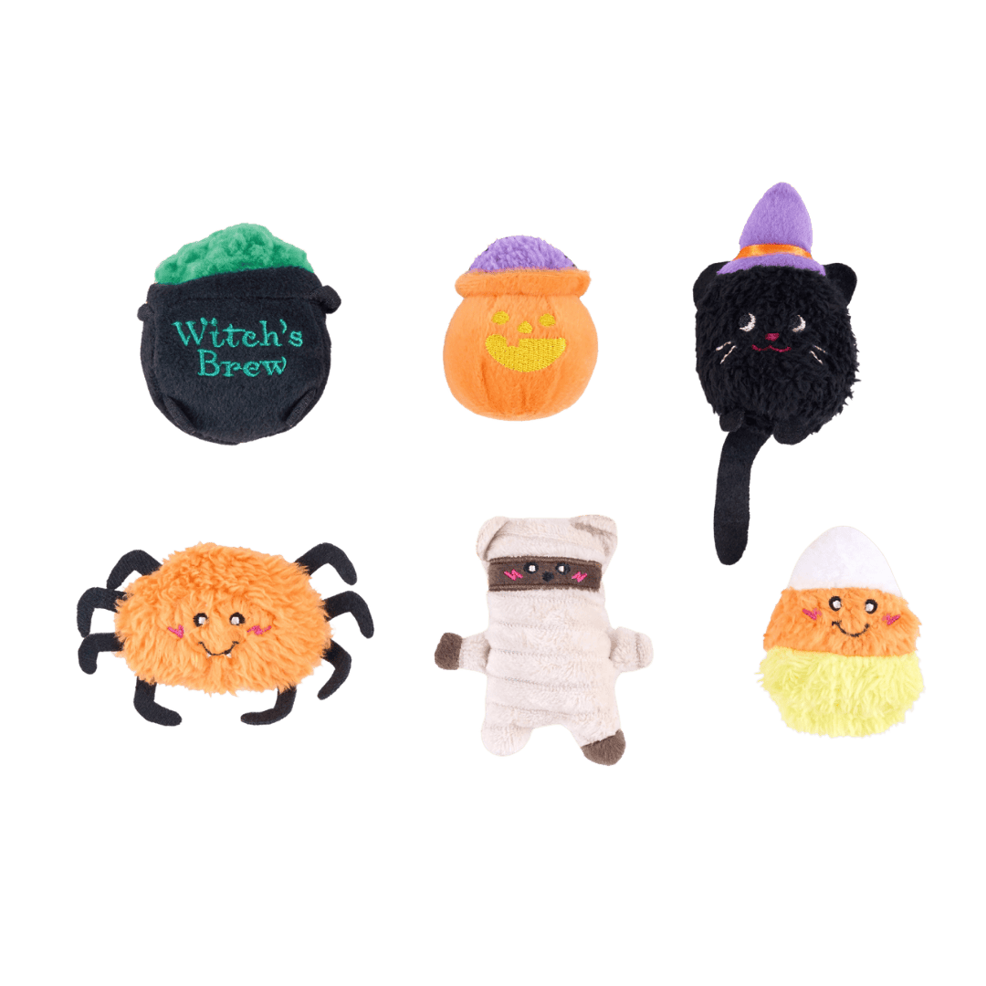 Pack de 6 mini jouets Halloween chien ZippyPaws Miniz