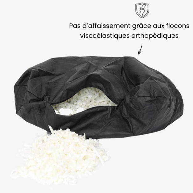 flocons viscoélastiques du panier orthopédique pour chien