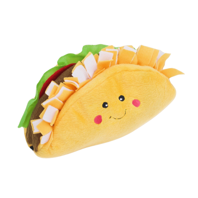 peluche tacos pour chien avec couineur intégré