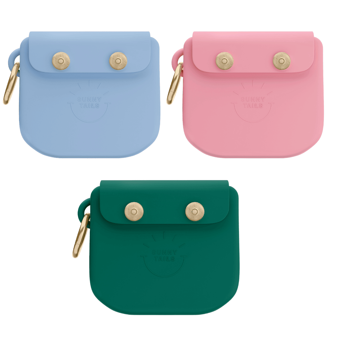 Pochette à friandises pour chien en silicone aimantée Sunny Tails – disponible en 3 coloris