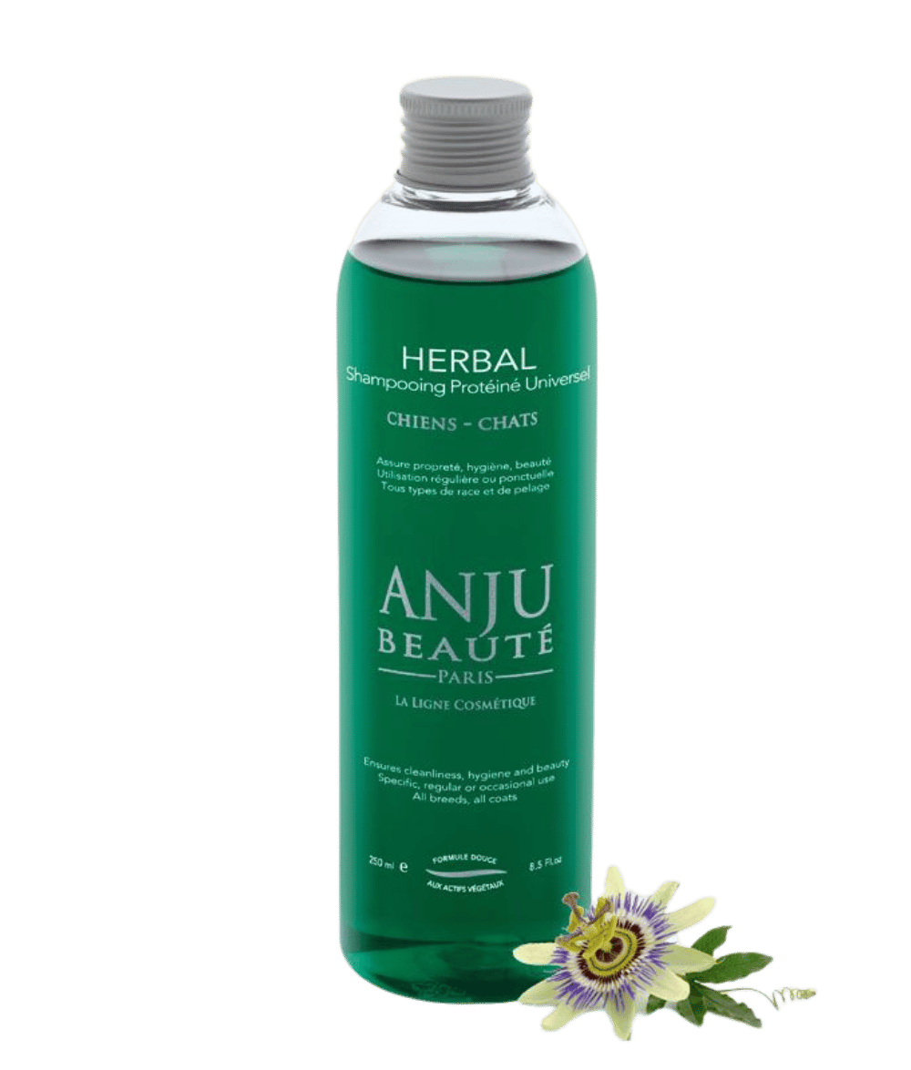 Shampoing pour chiens Herbal, soin végétal hydratant pour un pelage sain et brillant