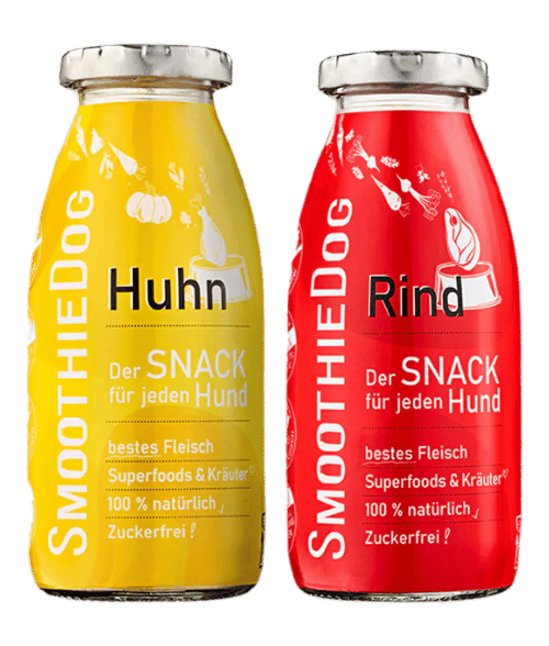 Smoothie naturel pour chien goût bœuf ou poulet
