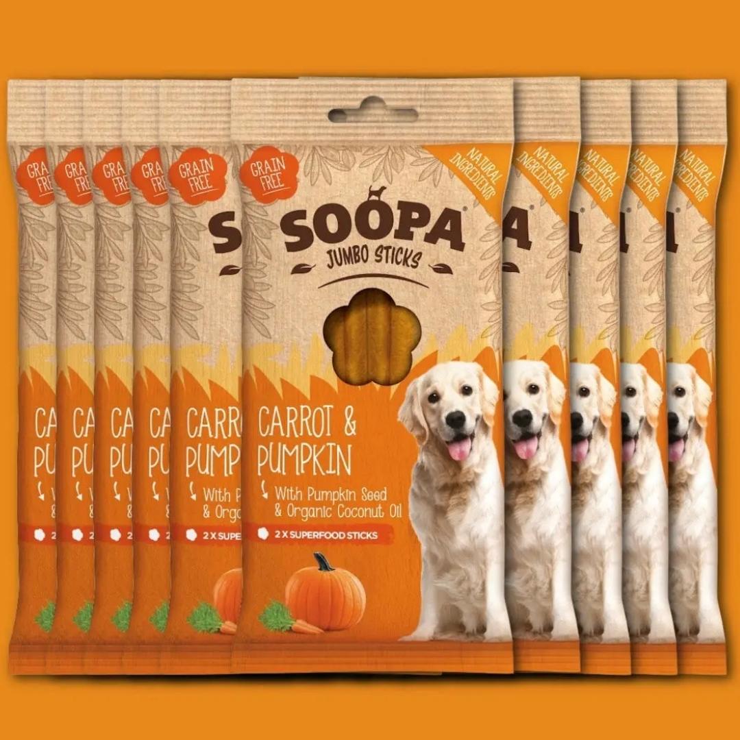 Plusieurs sachets de stick dentaire grand chien Soopa