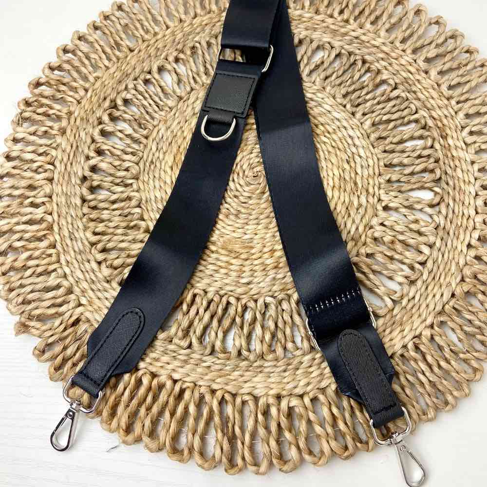 bandoulière pour sac de promenade noire réglable