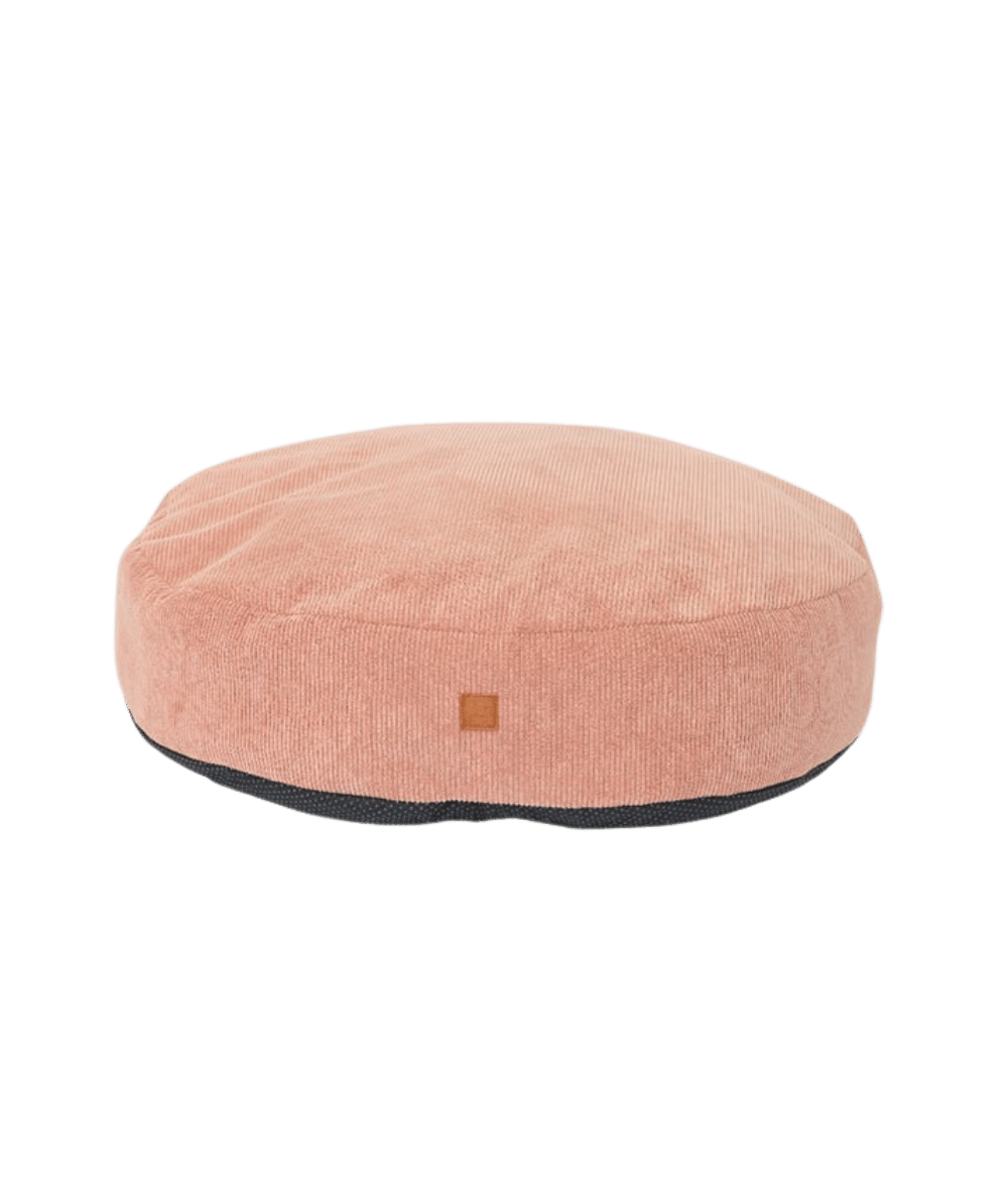 Coussin chien dehoussable en velours côtelé tendance