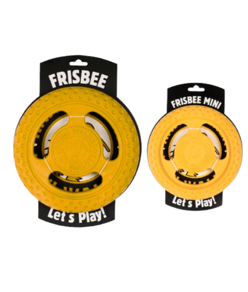 Frisbee pour chien jaune qui flotte sur l’eau
