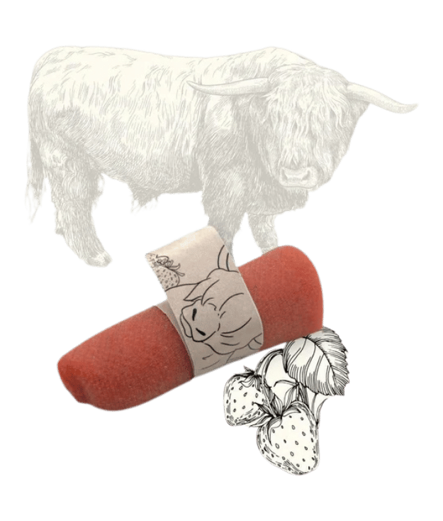 Fromage de yak pour chien avec fraises naturelles
