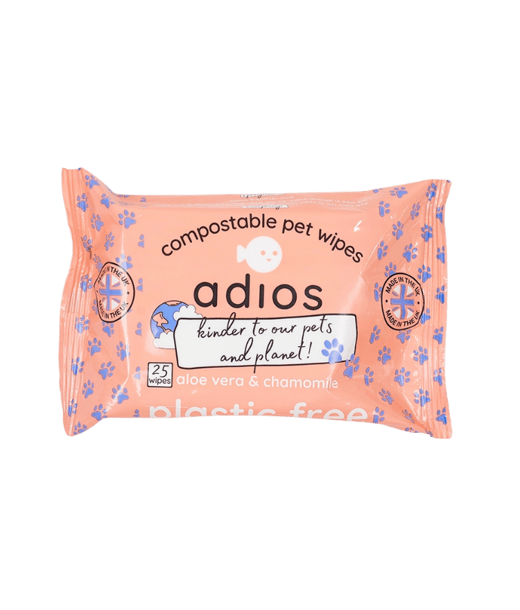 Lingette nettoyante pour chien compostable en pack de 25
