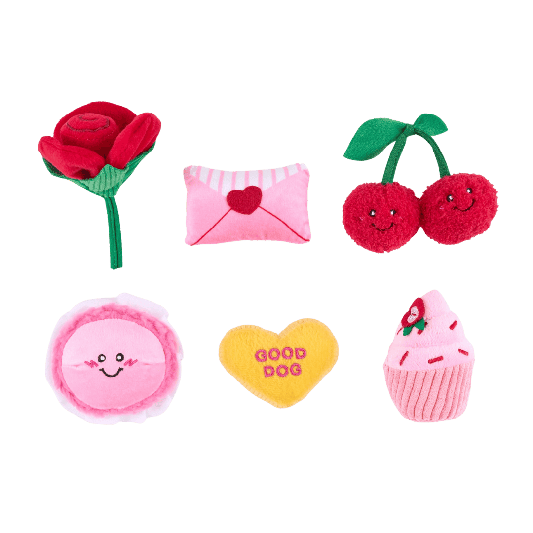 pack Miniz gourmand chien jouets sucrés en peluche