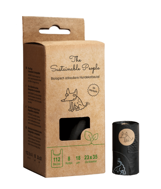 sac crottes chien biodégradable avec poignées – 112 sacs