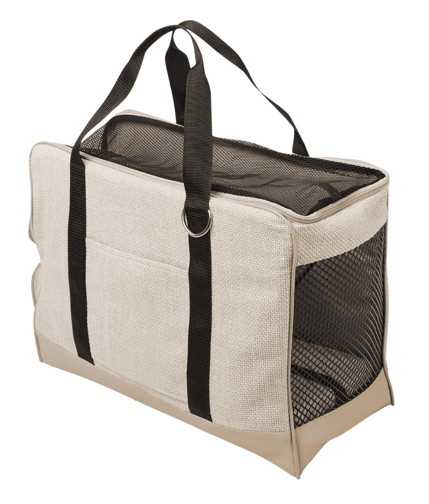 Sac de voyage pour chien avec matelas orthopédique vue de derrière