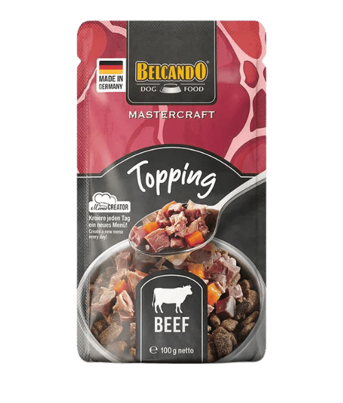 Topping pour chien au bœuf et carottes – Belcando 100g